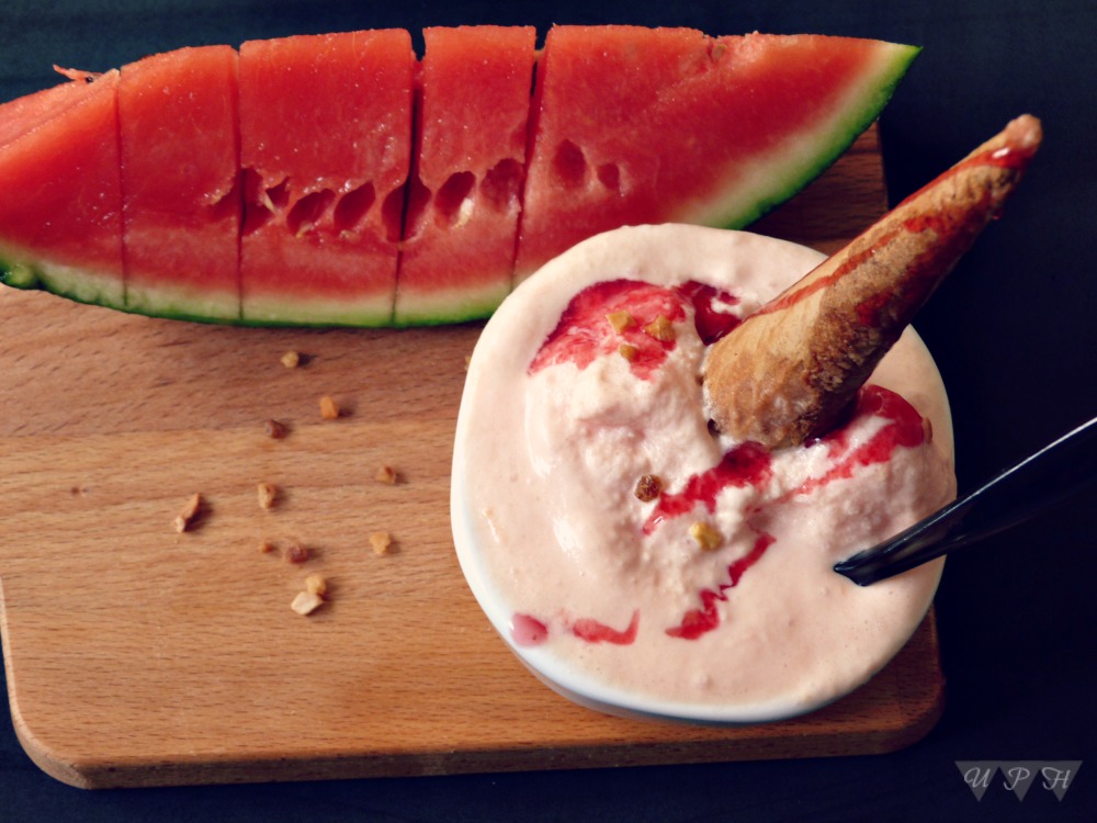 Helado de sandía casero Helado sandía casero