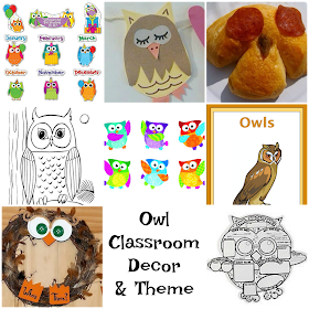 9 Owl Back to School Decorations Thematic Unit