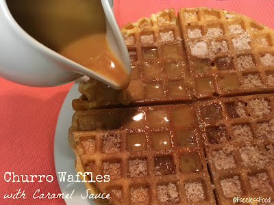 Churro Waffles with Caramel Sauce Churro Waffles with Caramel Sauce