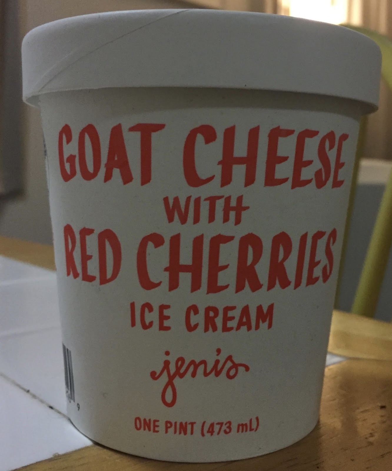 Jeni's Goat Cheese with Red Cherries