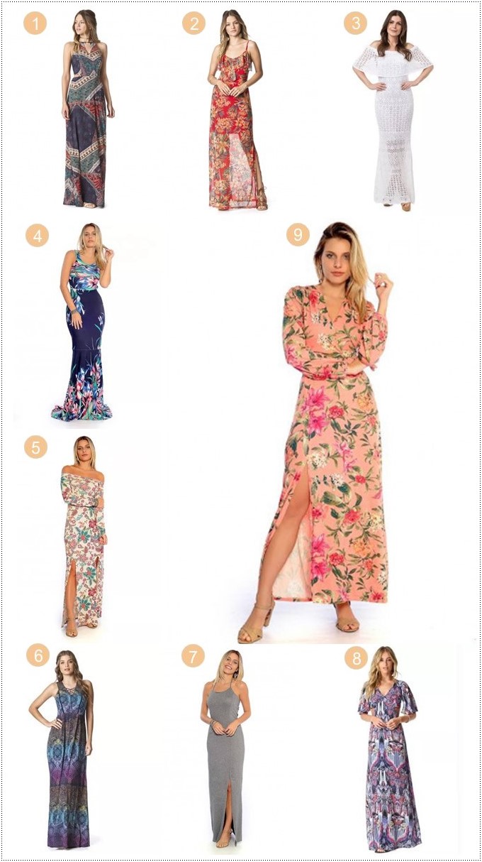 qual sapato usar com vestido longo casual