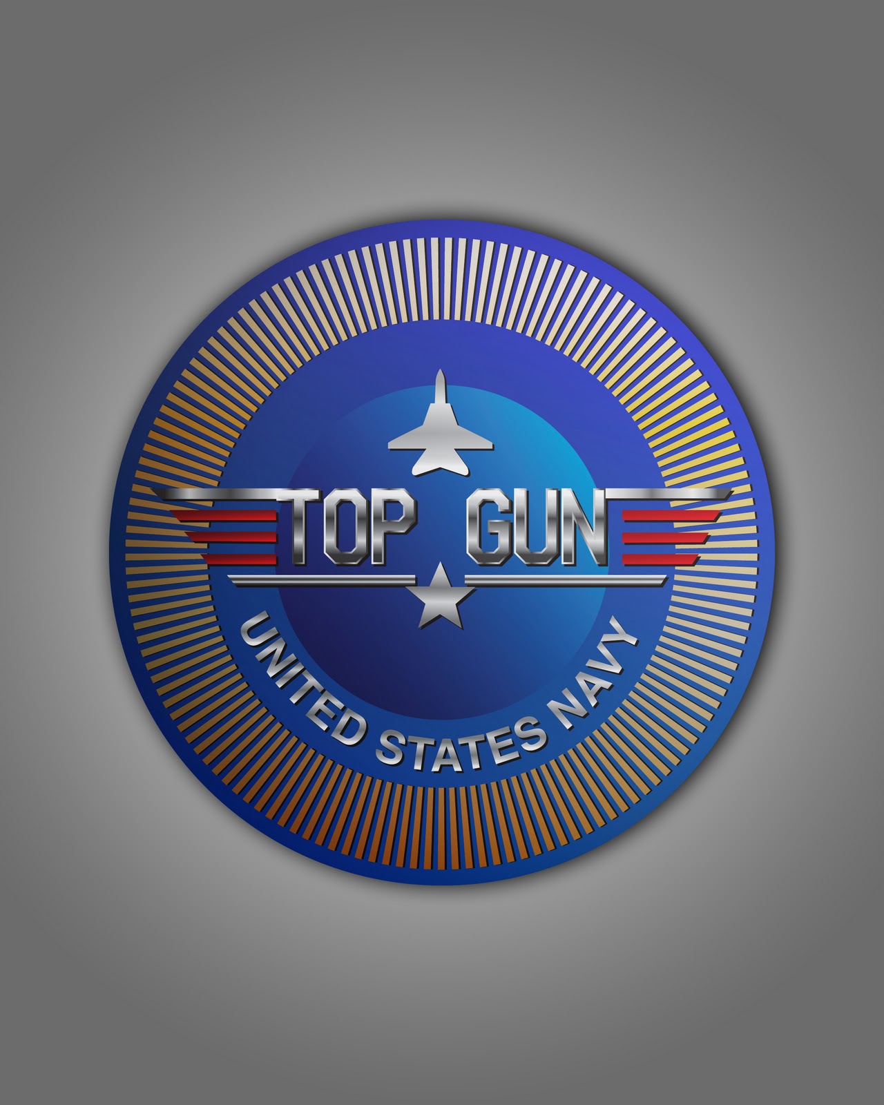 Gallery 91 Inc.: Adobe Illustrator Tutorial: &ldquo;Top Gun&rdquo; badge: Final Product