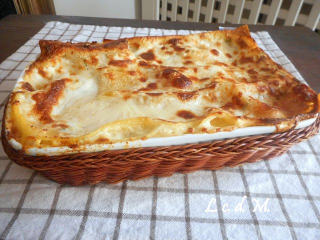 lasagne con crema di zucca, ricotta e besciamella