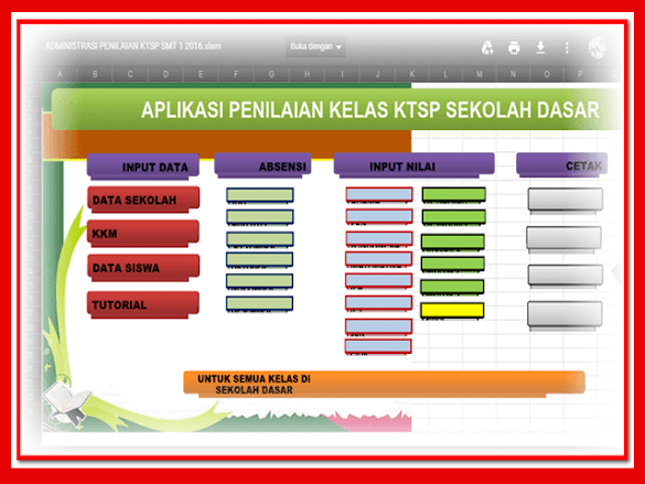 Aplikasi Raport Uts Ktsp Format Xlsm Dan Kurikulum 2013 Format Xlsx