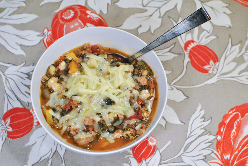 Savory Sunday Turkey Chili with Hominy Decorate This!
