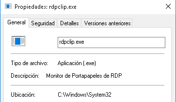 Windows: copiar-pegar escritorio remoto