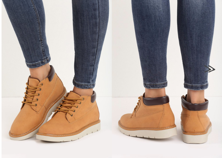 Bocanci dama casual ieftini Camel cu siret model nou Bocanci dama casual ieftini Camel cu siret model nou