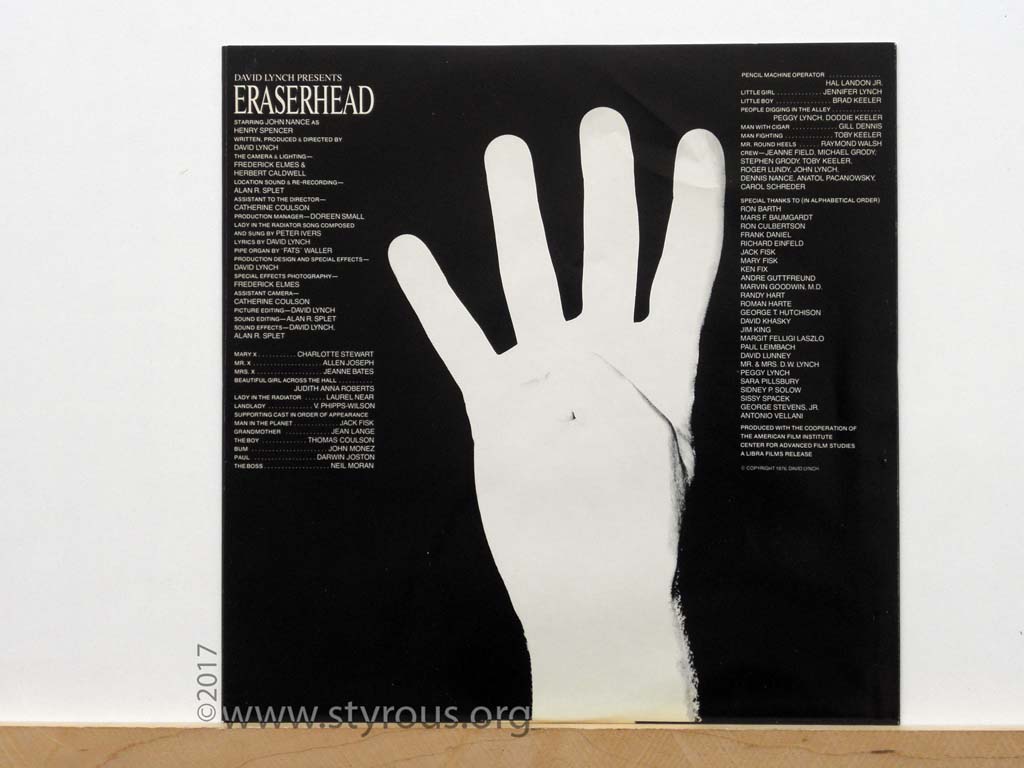 The Styrous® Viewfinder 20,000 Vinyl LPs 83 Eraserhead 40