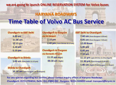 Bus Timings And Bus Schedule Haryana Roadways Bus Timing