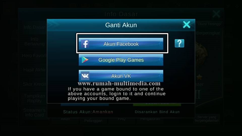 Cara Mengganti Akun Mobile Legends Bang Bang Android - Rumah Multimedia