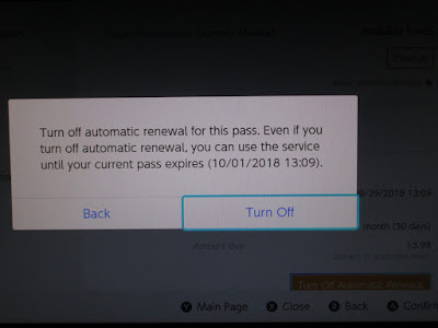 Nintendo Switch Online turn off automatic renewal subscription eShop