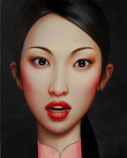 Rostros Urbanos de Chicas Chinas en Pintura