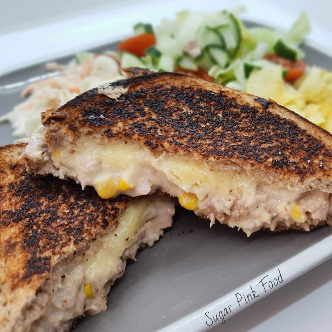 Low Calorie Cheesy Tuna Melt Sugar Pink Food Healthy & Slimming