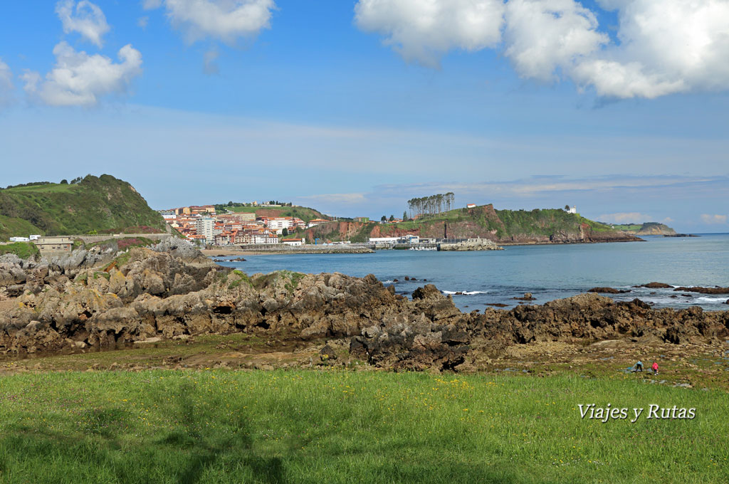 Senda Norte, vistas de Luanco y Candás