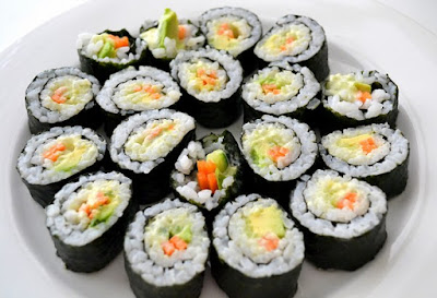 طريقة صنع السوشي بالخضار sushi vegetables recipe