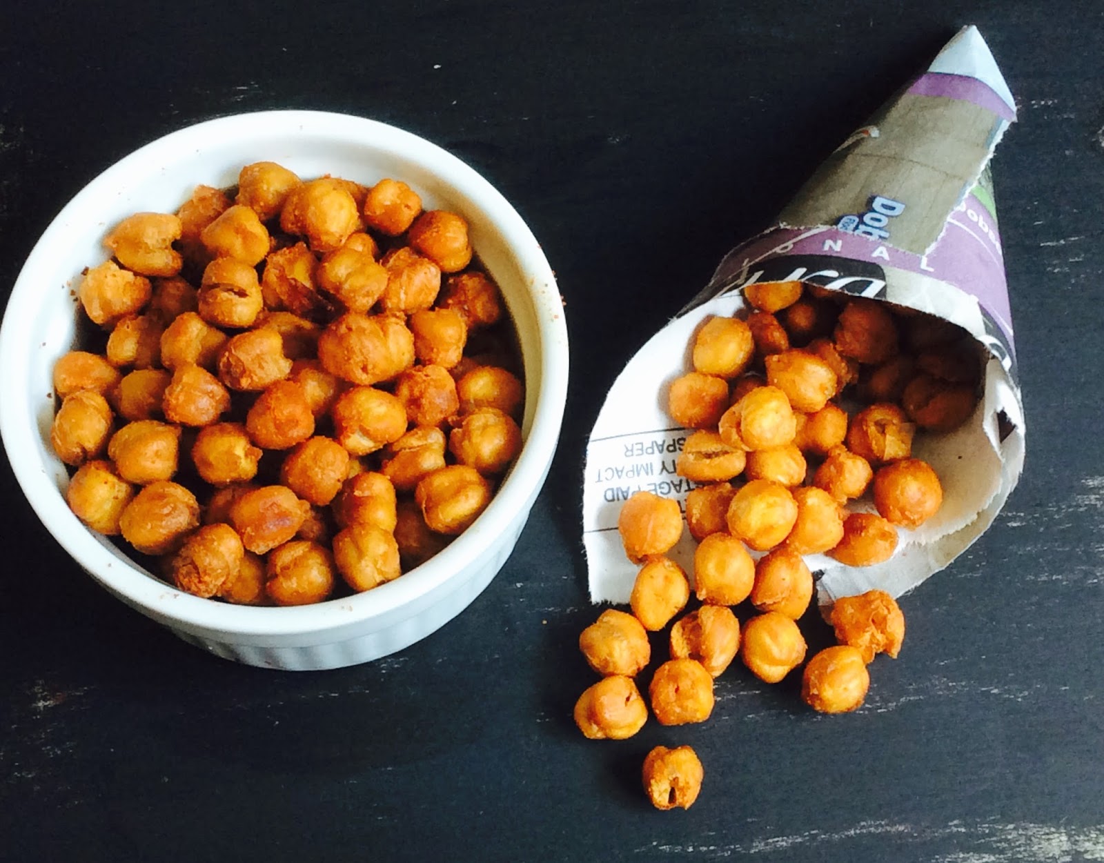 Spicy Roasted Chickpeas (Garbanzo Beans)/Masala Senagalu Tea time