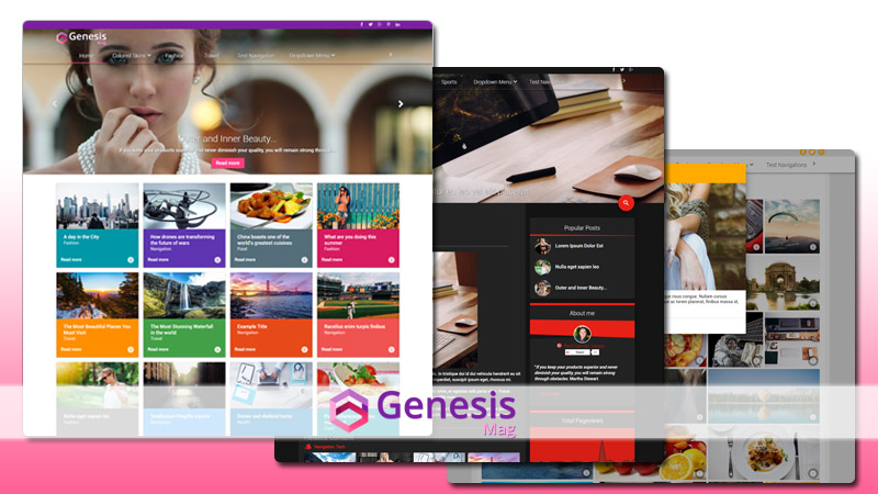 Free Download Genesis Mag Material Design Blogger Template 