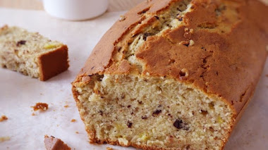 Pan de plátano con chocolate (banana bread)
