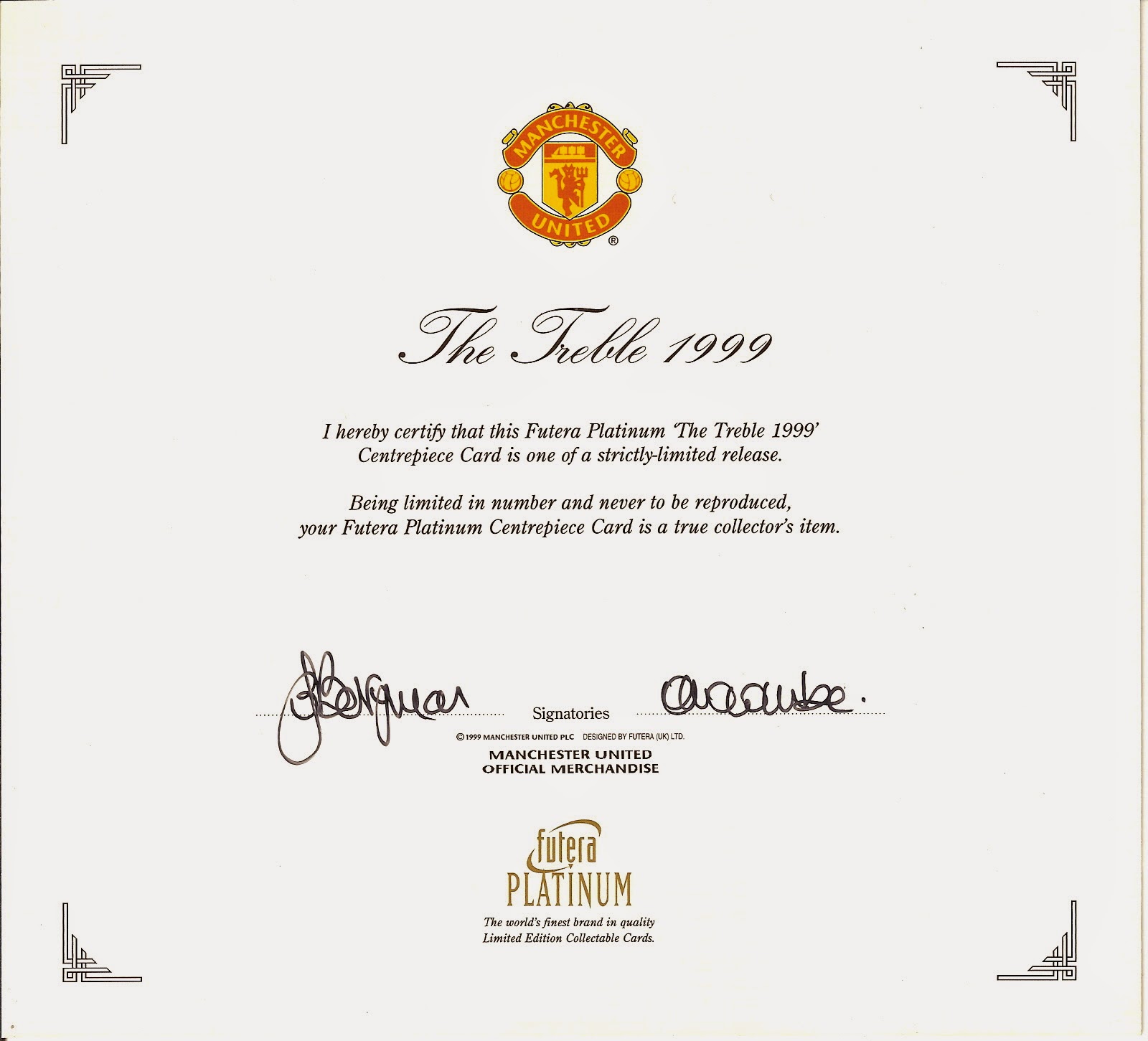 Football Cartophilic Info Exchange: Futera - Manchester United F.C