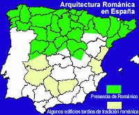 Distribución románico en España