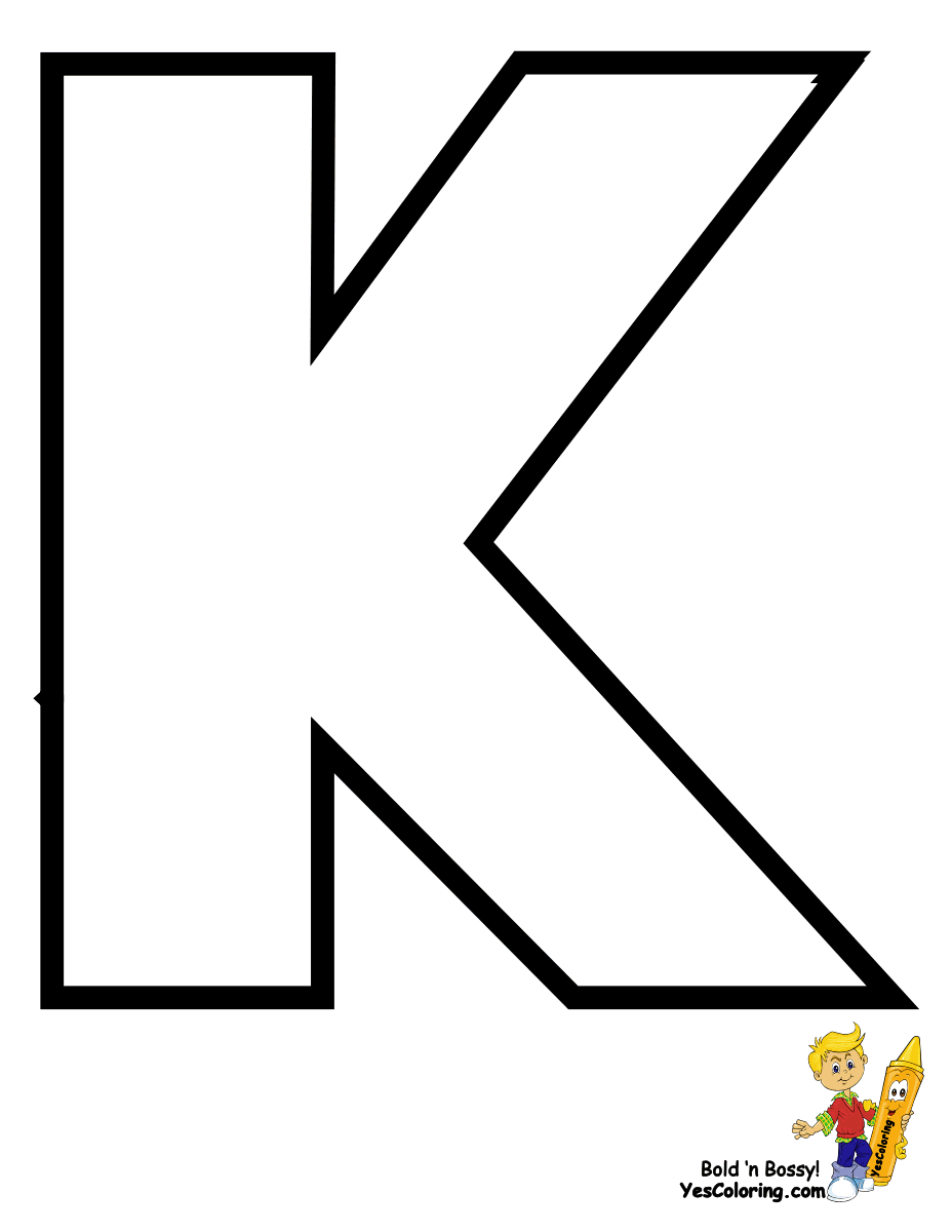 letter k coloring pages for preschoolers | Alphabet Coloring Pages