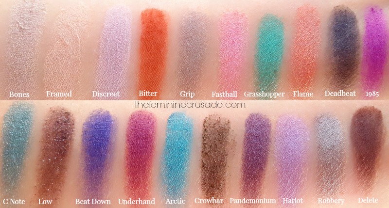 Urban Decay Vice 4 (swatches)