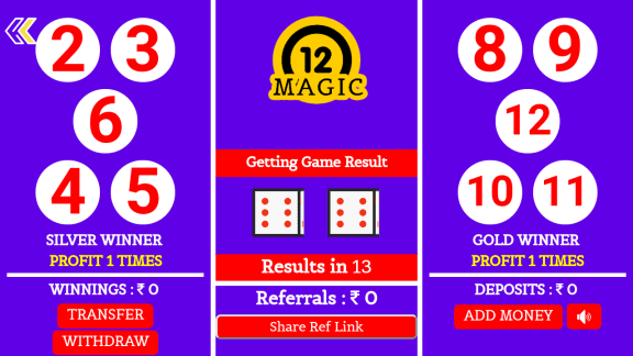 12magic predict number game