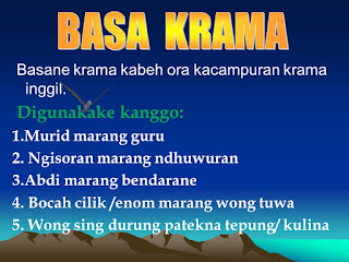 Daftar Kosa Kata Krama Inggil Bahasa Jawa
