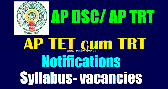 Ap dsc ap trt and tet cum trt 2020 notifications, vacancies, syllabus AP DSC AP TRT and TET cum TRT 2020 Notifications, Vacancies, Syllabus