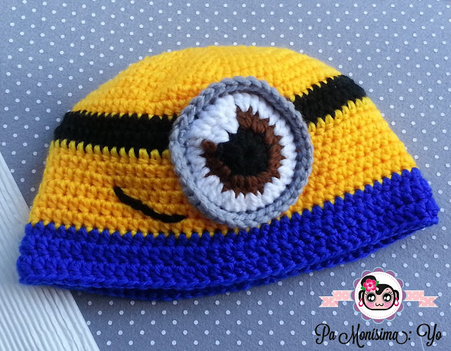 Gorro Minion ganchillo hecho a mano monerias pamonisimayo