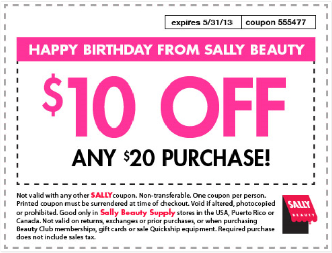 Nail Mail USA: $10 off $20 Sally Beauty coupon