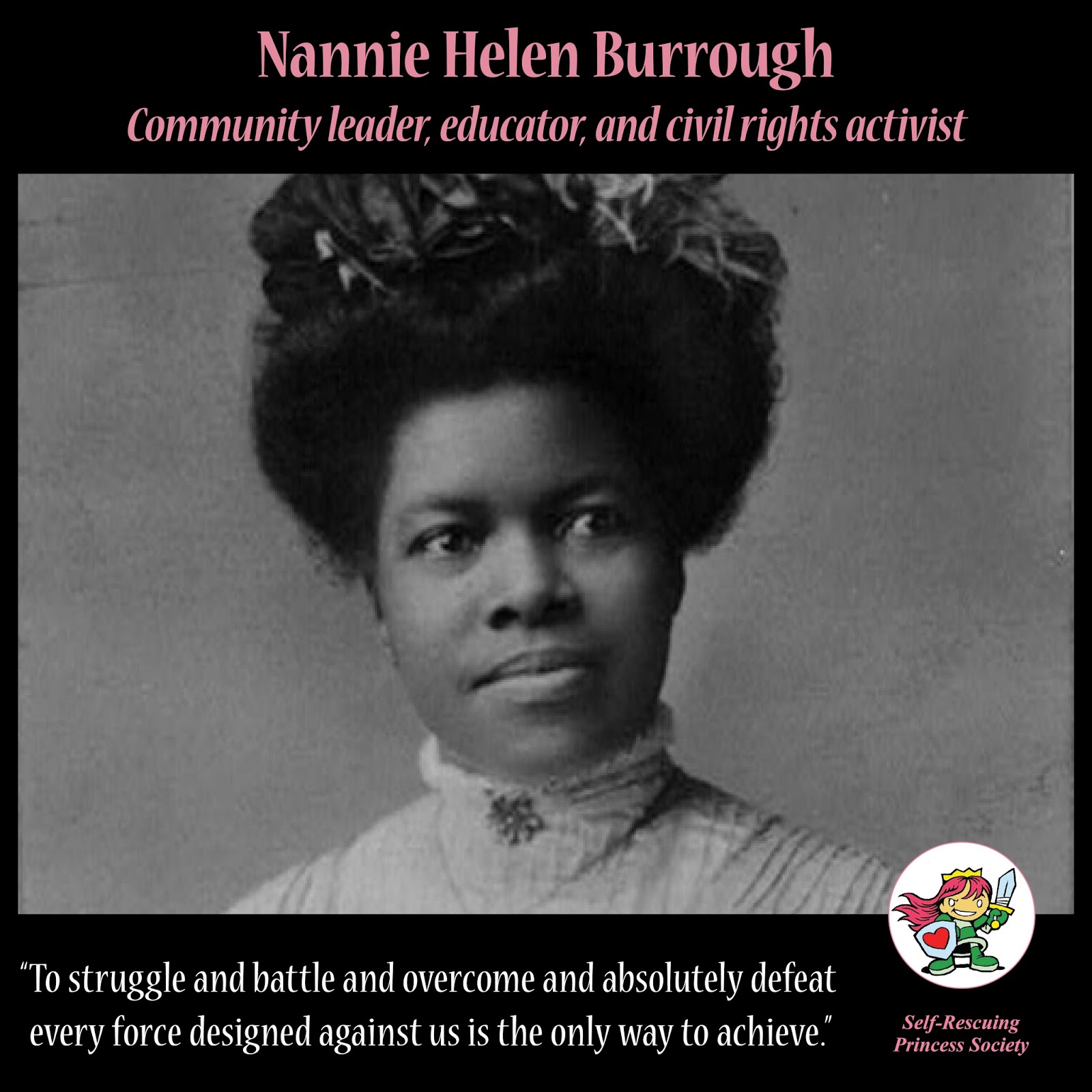 Women's History Month Nannie Helen Burroughs SelfRescuing Princess