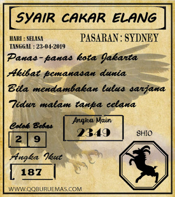 Syair SYDNEY,23-04-2019