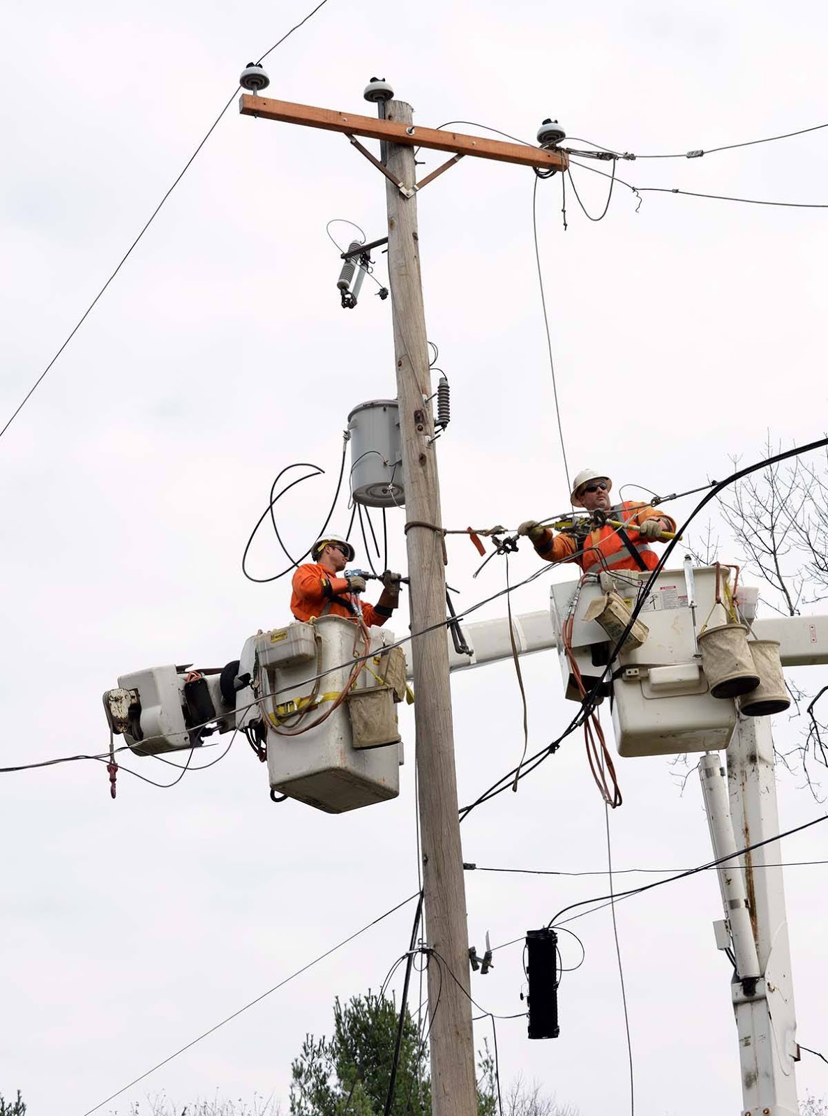 MEC&F Expert Engineers A PECO utility worker, 62years old, inside a