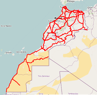 Routes Nationales Maroc Maps