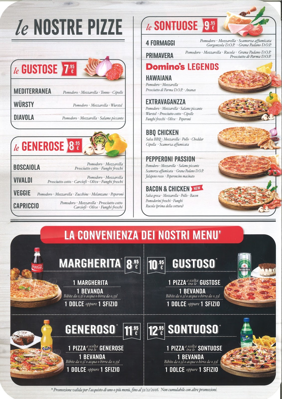 Menu e Prezzi Pizzeria DOMINO'S PIZZA a Milano in viale Francesco