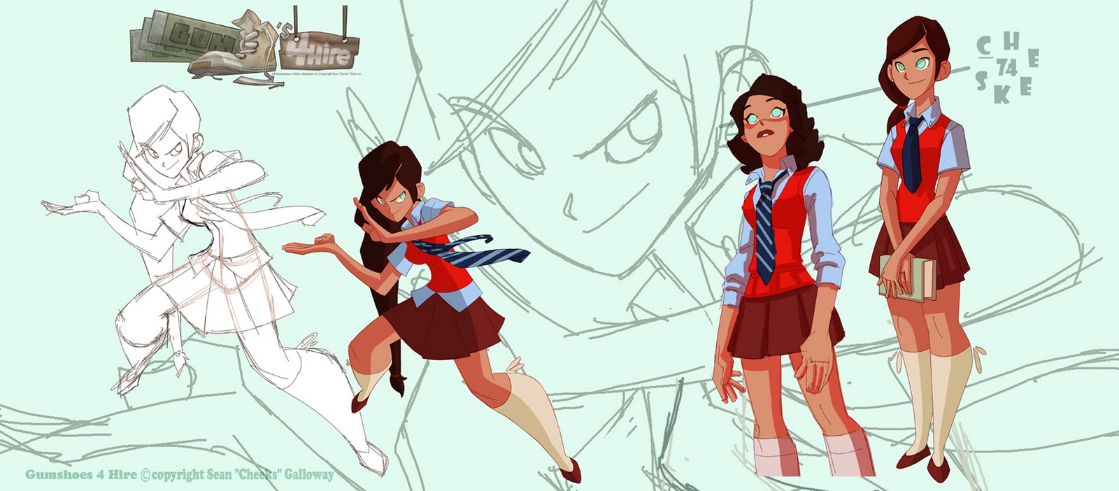 Got Cheeks? JUDO CHOP to the dome and my 2011 art book cover roughs!