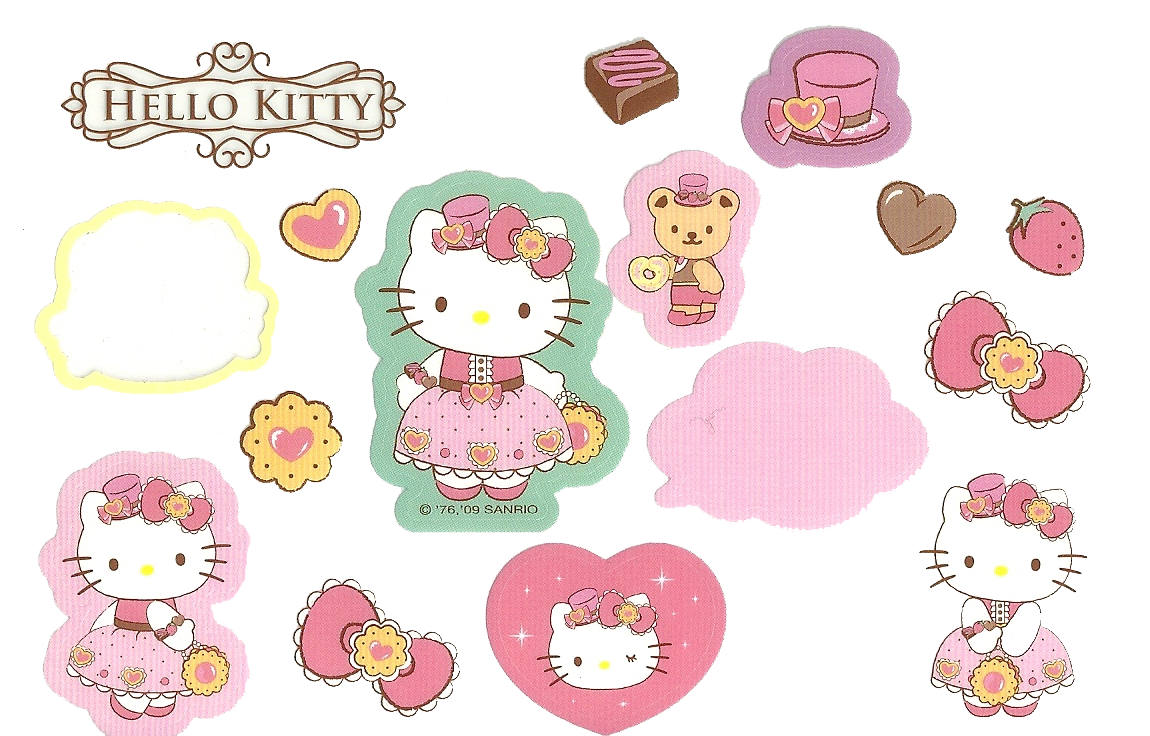 KAWAII SHEEPIE Hello Kitty Transparent Stickers