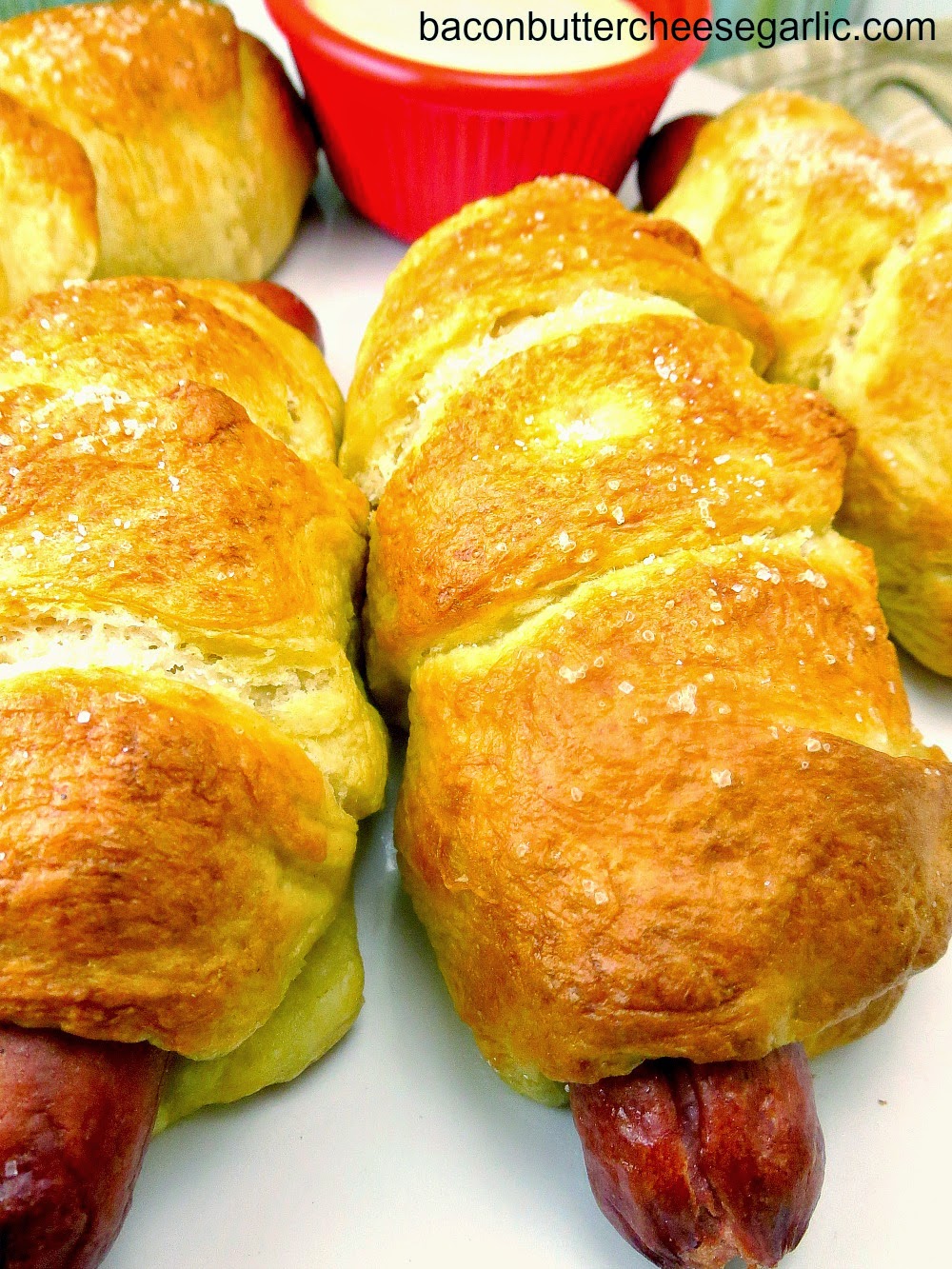 Bacon, Butter, Cheese & Garlic Twisted Dogs