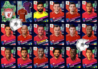 Liverpool 2018/19 Topps Champions League stickers Liverpool 2018/19 Champions League winner