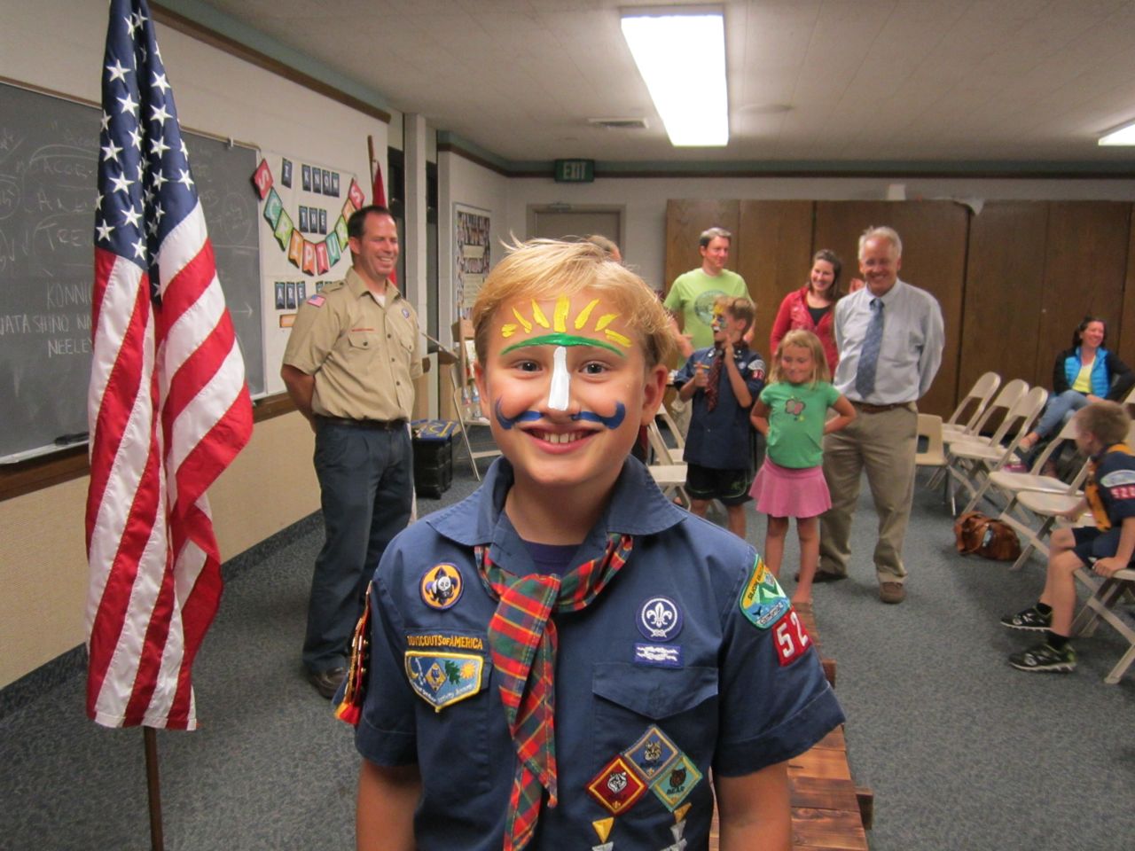 Arrow Of Light Ceremony With Face Paint Colors Arrow Of Light Ceremony With Face Paint Colors