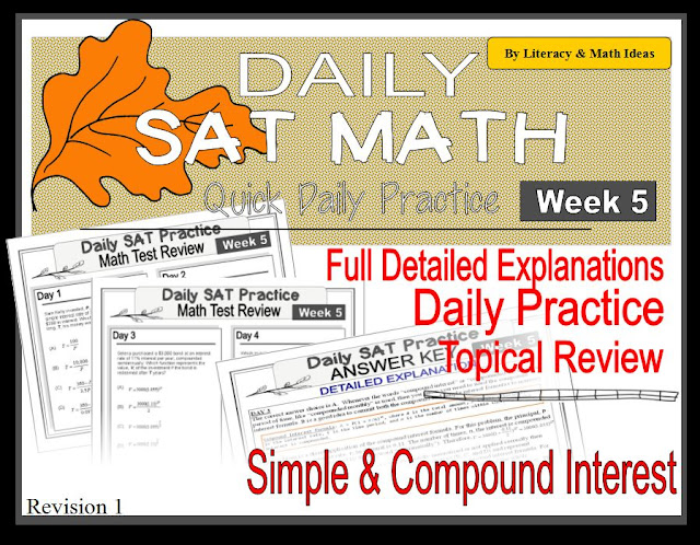  SAT MATH PRACTICE WEEK #5: SIMPLE AND COMPOUND INTEREST