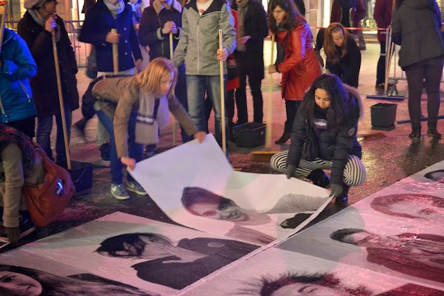 Charlotte Le Bon lyon Bellecour commémoration marche 2013 portraits affiches