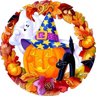 Corona de Halloween Dibujo alusivo a Halloween o Día de las brujas