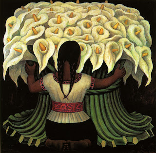 Diego Rivera painting of flowers