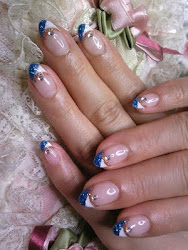 french gel nail colored colour