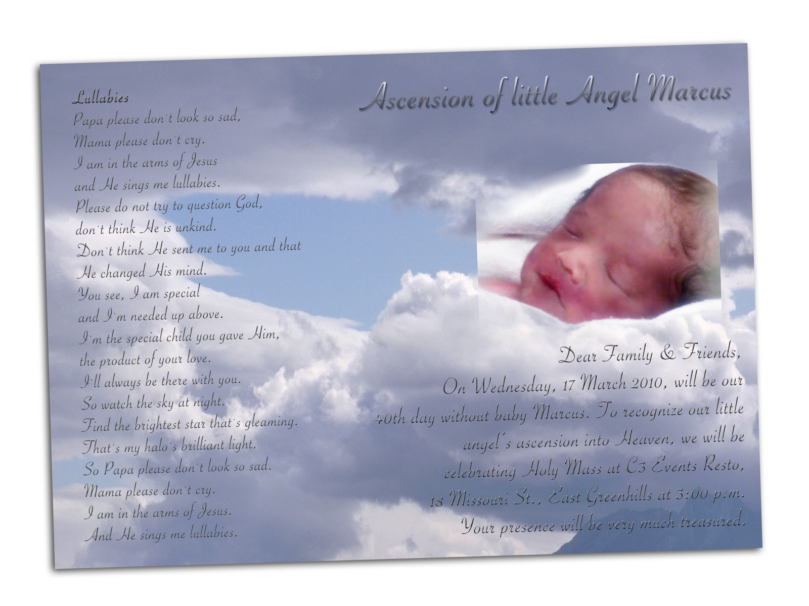 Heaven Sent "Little Angel Hands": Prayers and Poems for Marcus