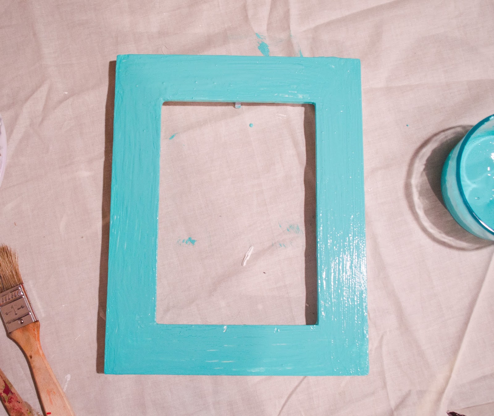 DIY Crackle Paint Picture Frame Uniquely His