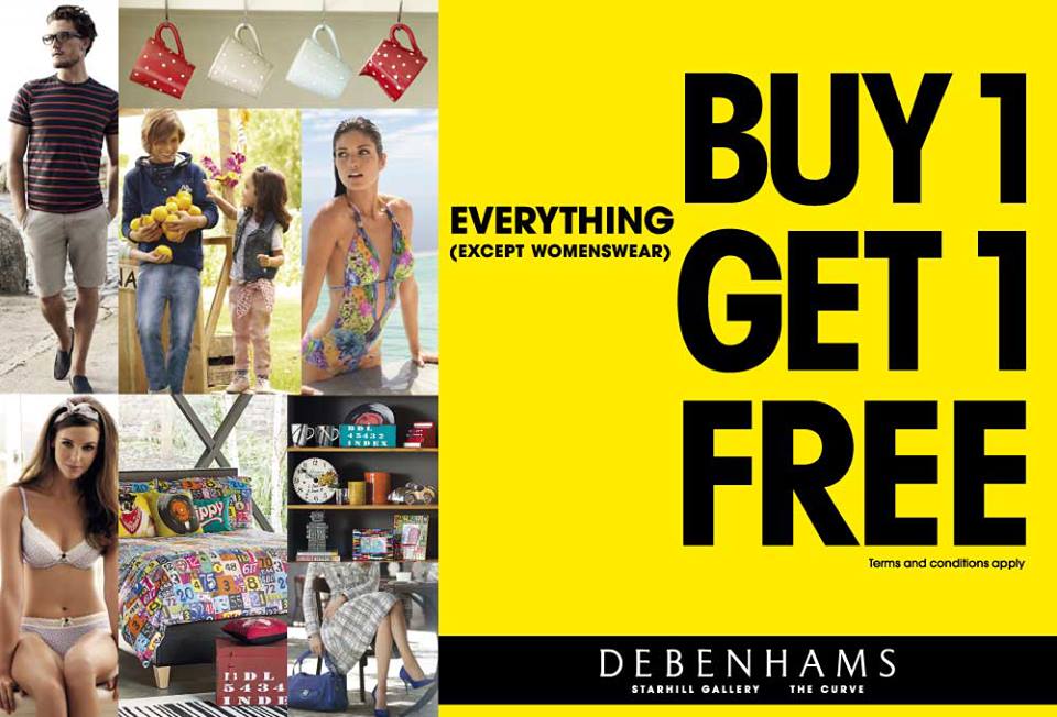 Every Warehouse Sales Debenhams Buy 1 Free 1 Promotion!!