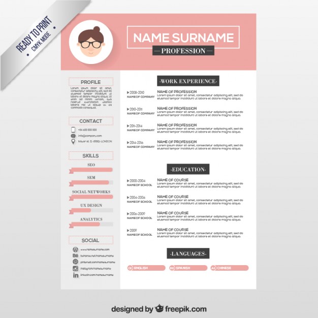 12 desain template resume  cv  unik dan kreatif gratis